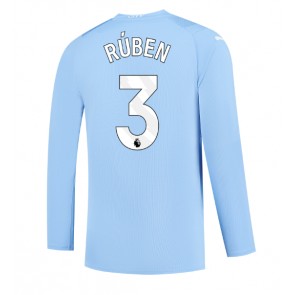 Manchester City Ruben Dias #3 Koszulka Podstawowych 2023-24 Długi Rękaw